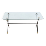 Metal and glass coffee table, 1960