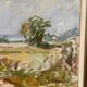 Original Swedish Oil on Canvas – “Landscape” by Sigurd Hagegård – Signed – Vintage & Framed – 62 × 53 cm (24.4" × 20.9")