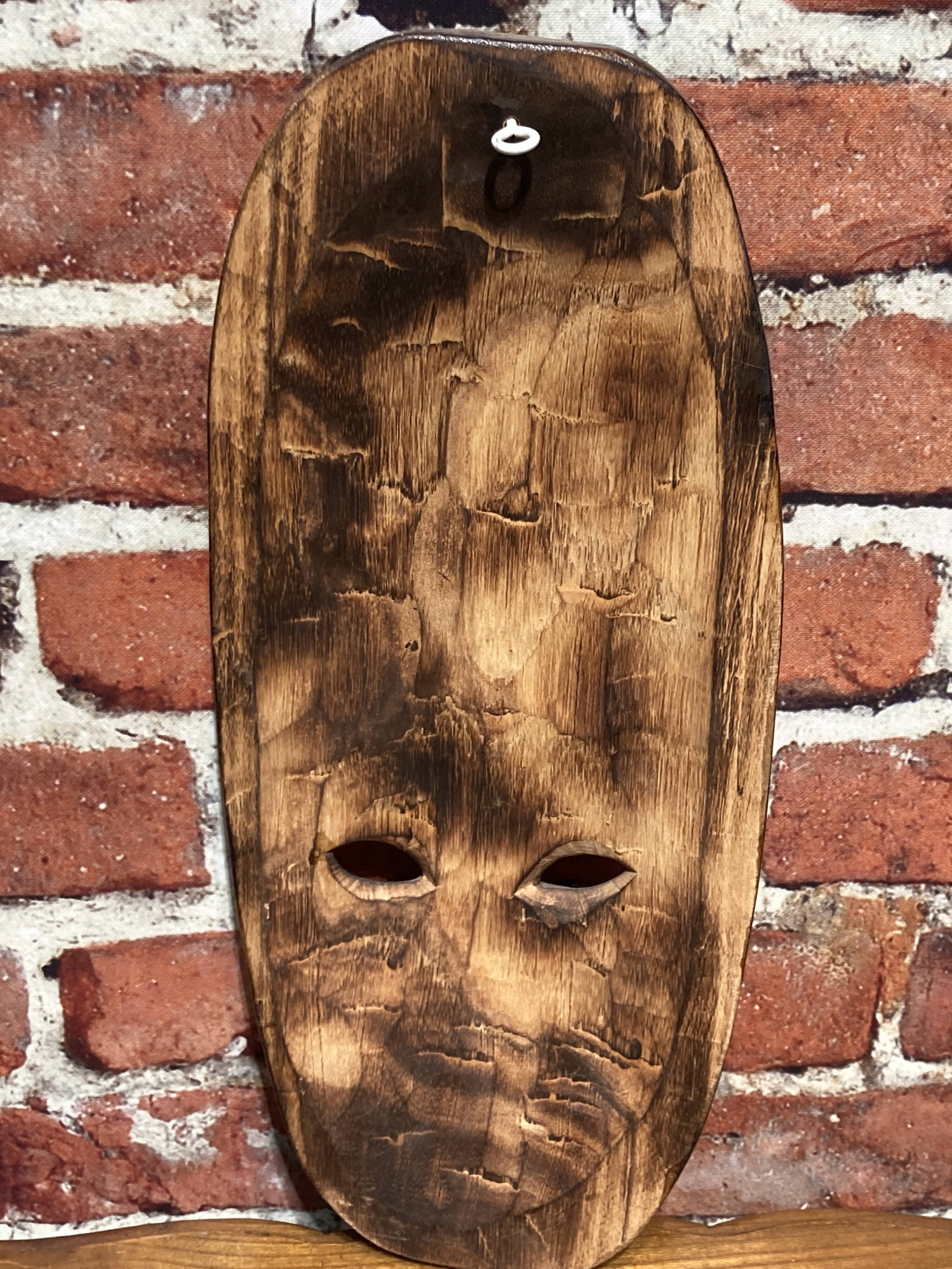 Wooden wall mask