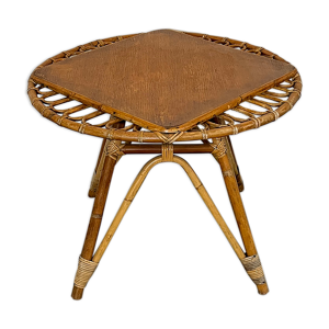 Table basse en rotin