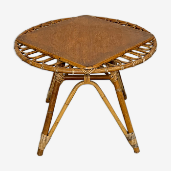 Vintage rattan coffee table.