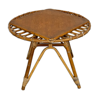 Vintage rattan coffee table.