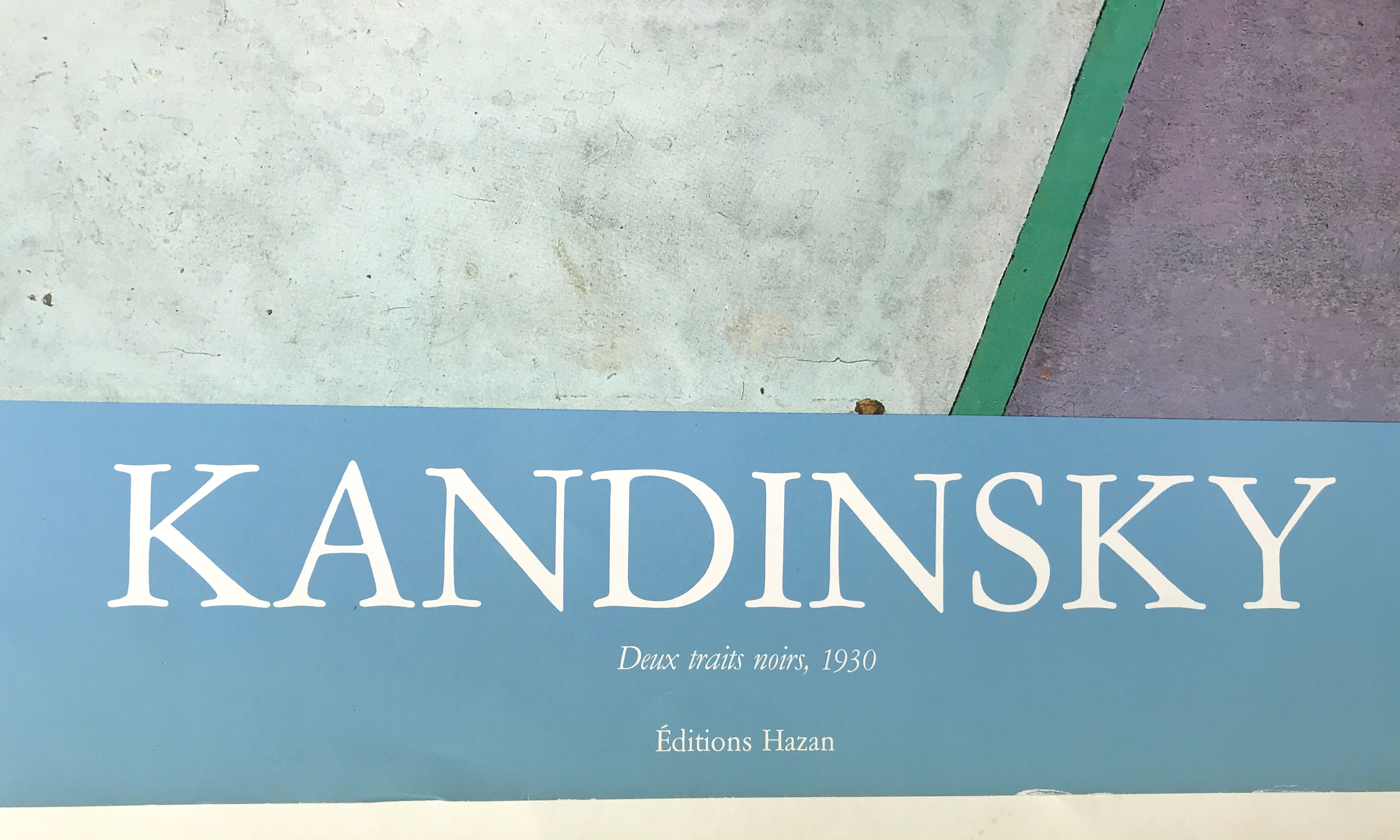 Poster Kandinsky, Deux traits noirs, Editions Hazan, 1988