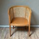 Fauteuil cabriolet bois et cannage