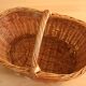 Panier en osier années 1980