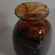 Amber-coloured vase signed Mdina