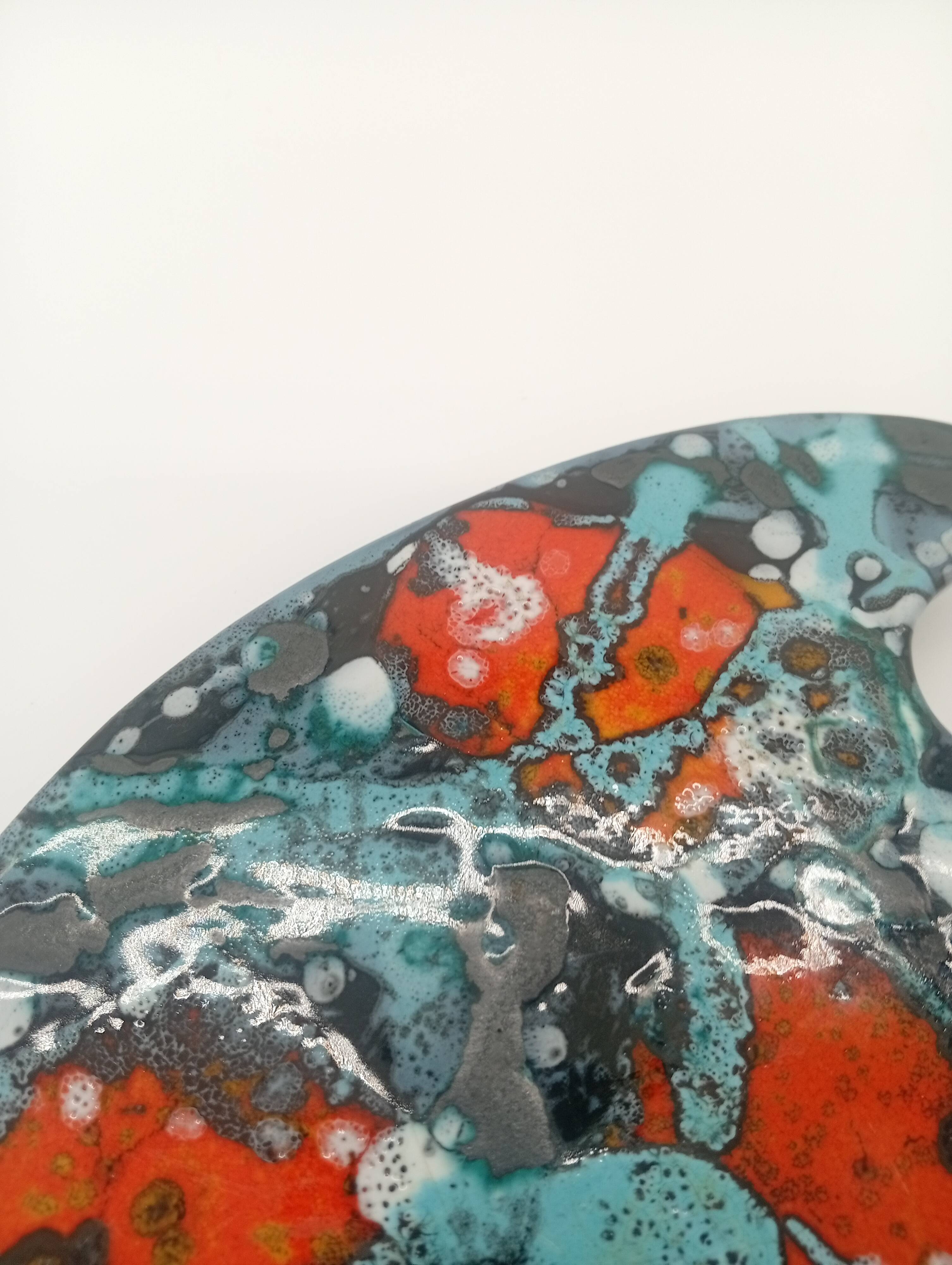Bottle Coaster Painter's Palette Multicoloured Ceramic Pop