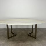 Oval marble table from the 70s