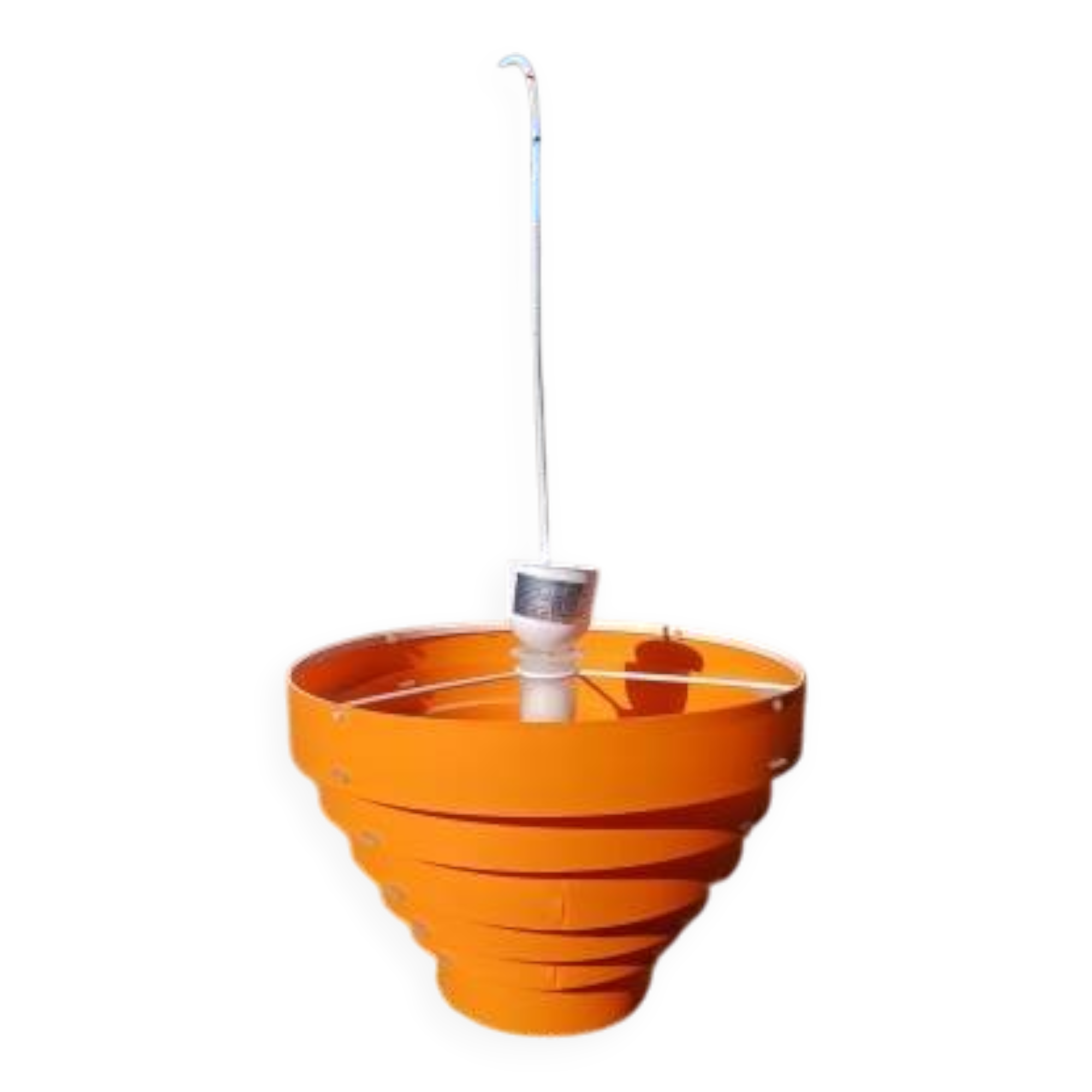 Vintage orange plastic pendant light