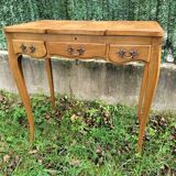 Louis XV style dressing table in veneer wood and marquetry