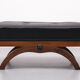 Black Leather Ottoman 1920s England