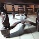 Breton dining room table with 2 extensions and 6 chairs with Breton characters