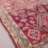 Purple vintage moroccan rug 212 CM X 343 CM