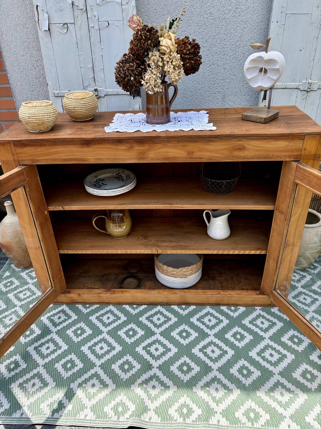 Raw wood display case