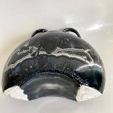 Iridescent ceramic vase with handles