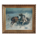 Peinture à l'huile vintage originale de cheval, grande œuvre d'art équestre signée pour mur.