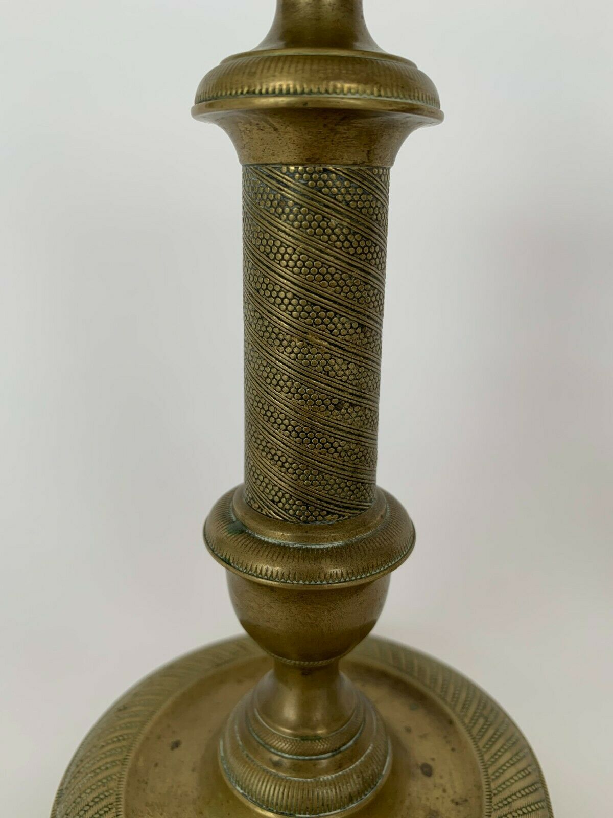 PAIR OF CANDLE HOLDERS PERIOD RESTORATION 19TH BRONZE GILDED CISELE GUILLAUCHE