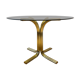 Table seventies pieds dorés