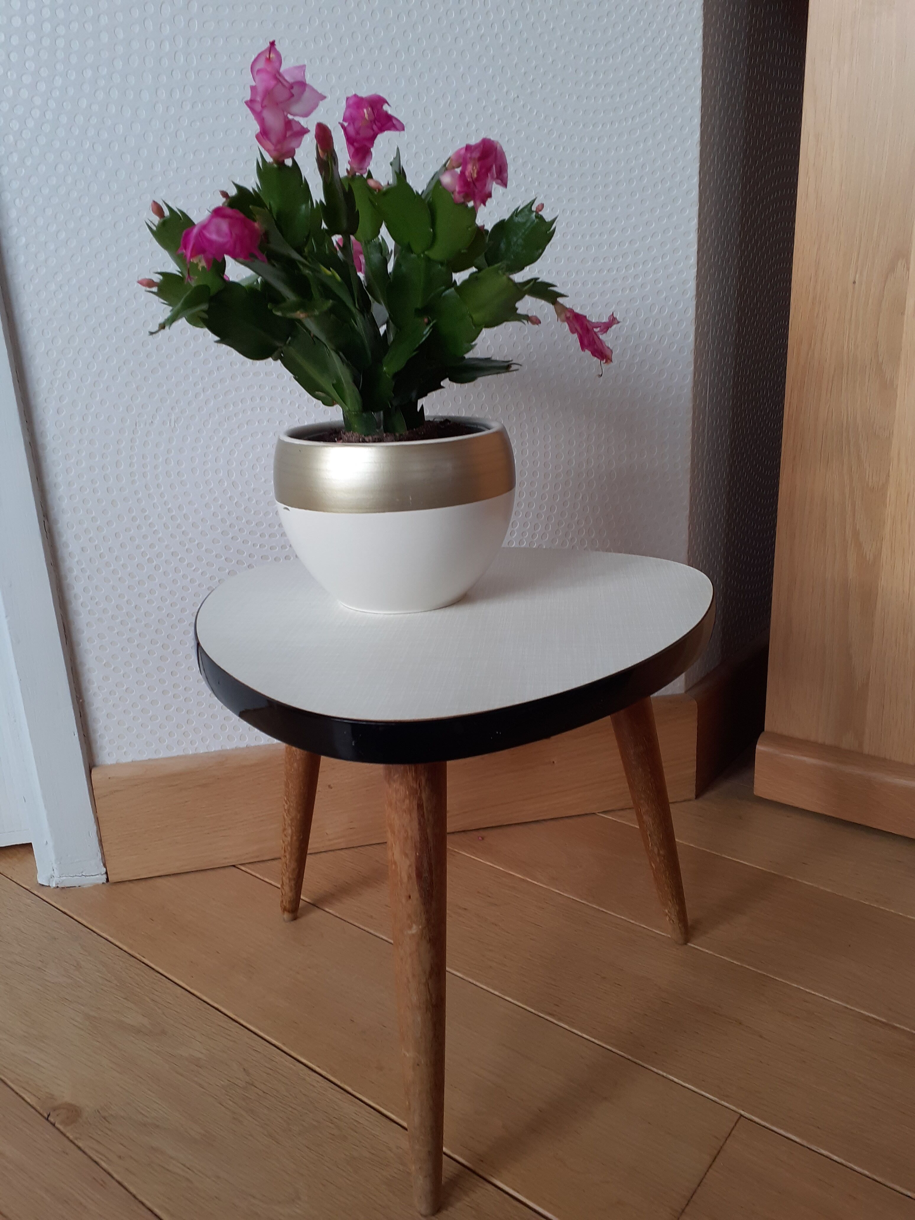 Formica tripod side table