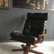 Fauteuil vintage en cuir danois des années 70