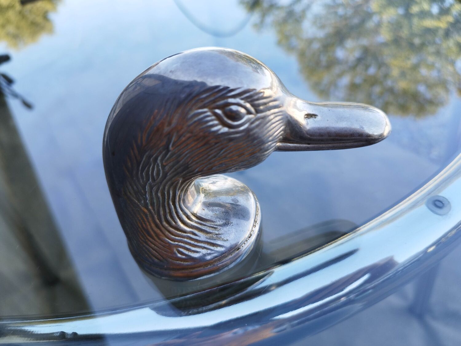 Silver metal duck head bottle opener