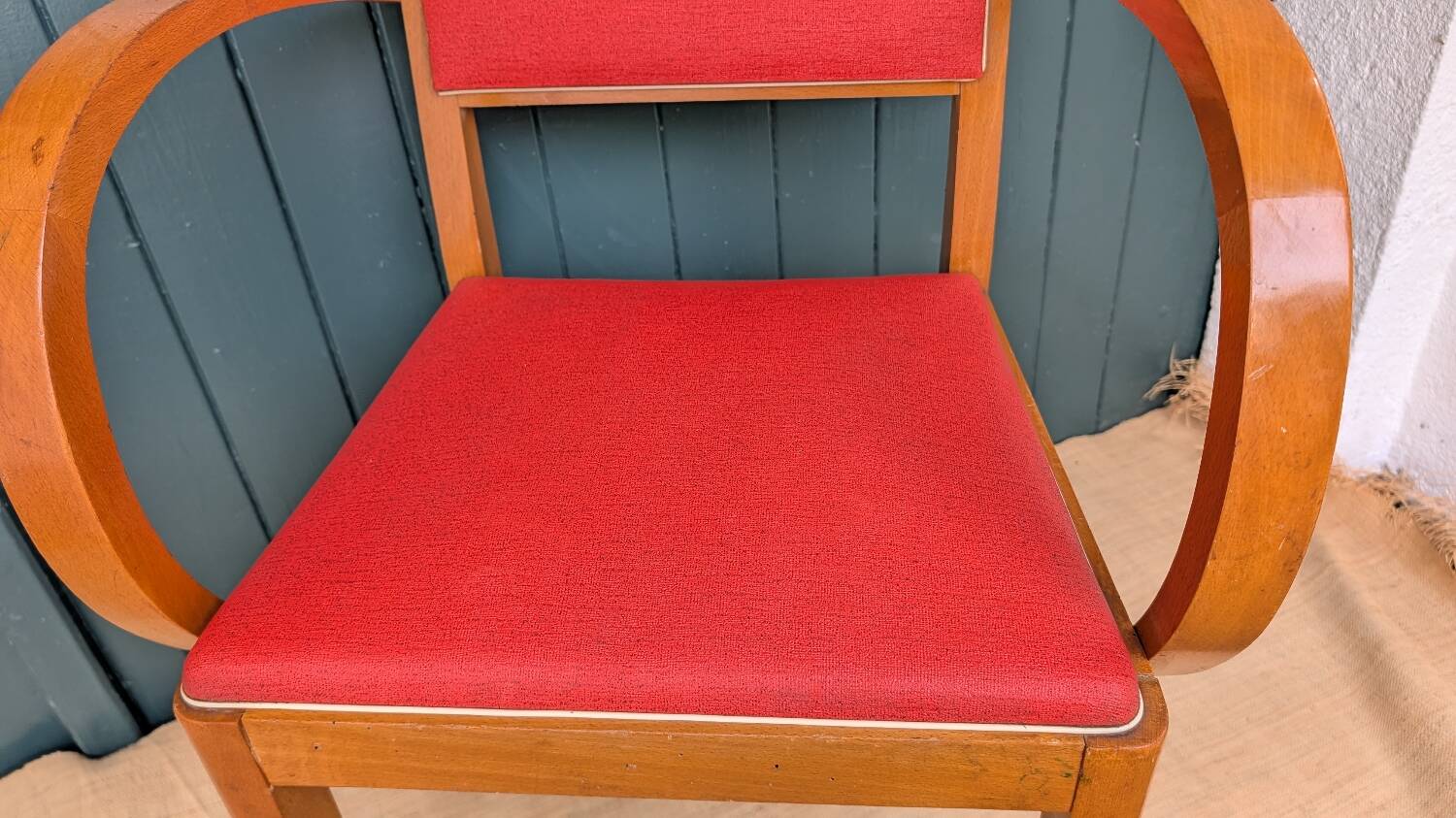 Fauteuil en hêtre courbé, années 40-50