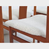 Set of 6 mid century Danish design teak dining chairs by Henning Sørensen