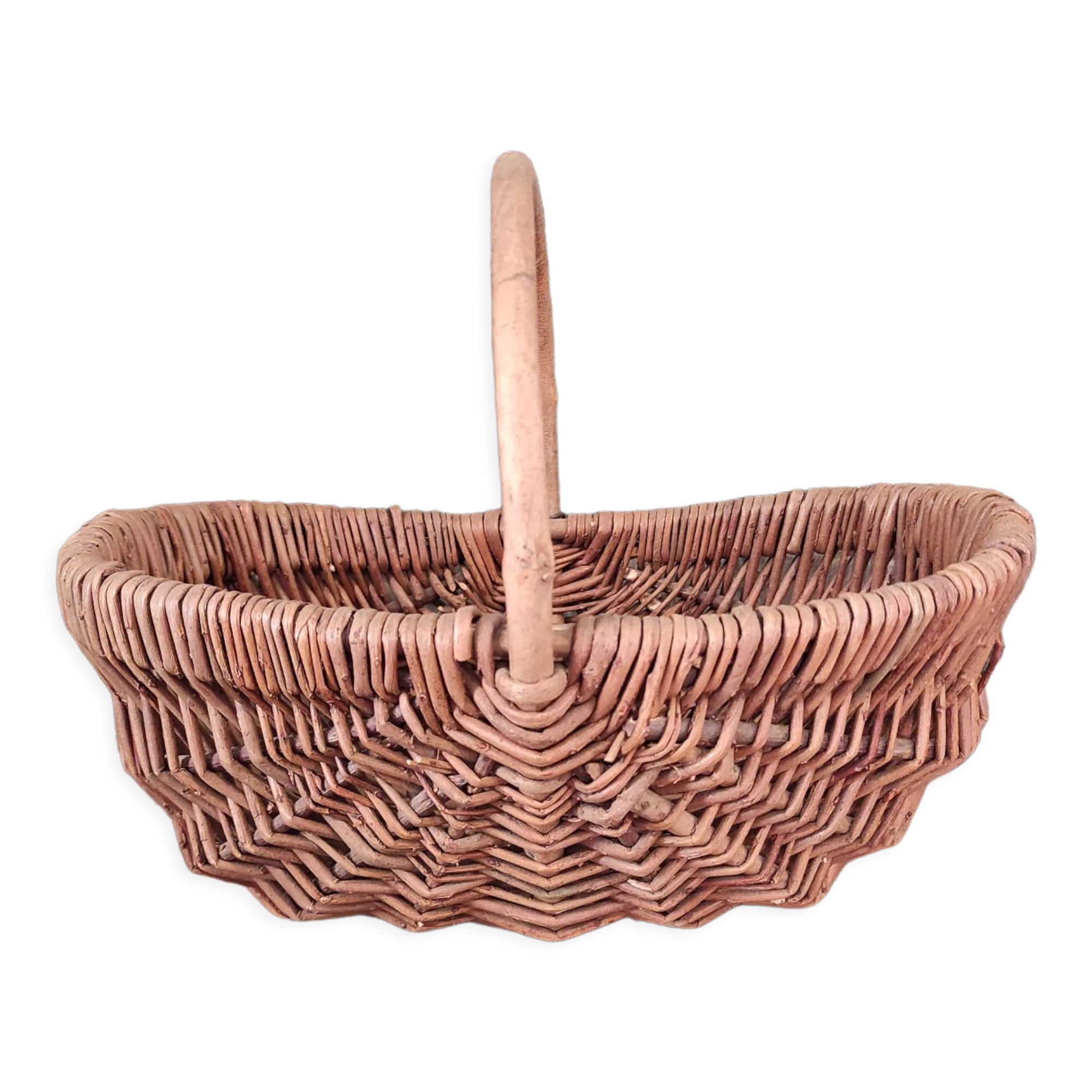 French vintage oval basket