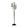 Brass & Teak Three-Light Candelabra Floor Lamp — Scandinavia, 1940s/1950s