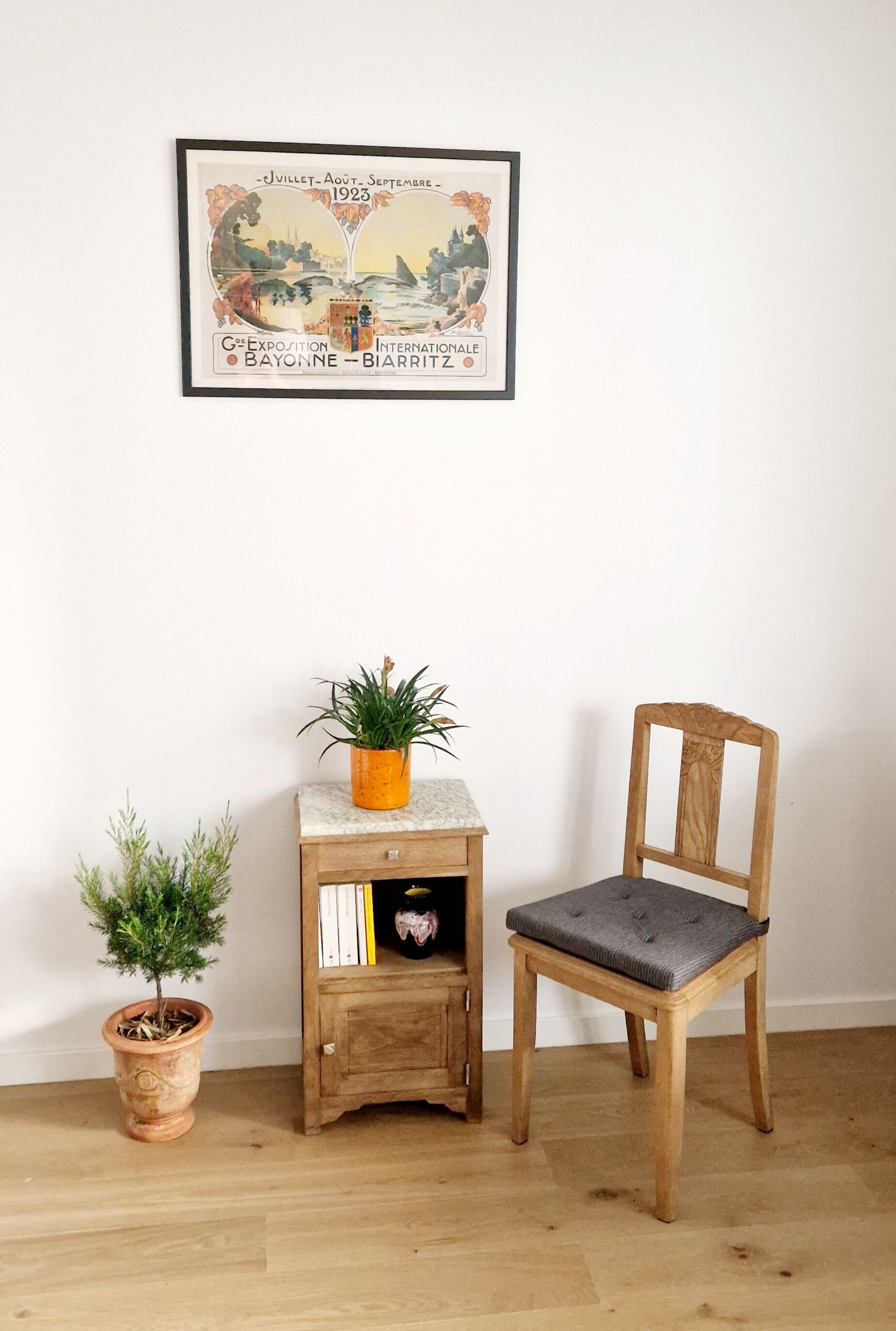 Meuble chevet art déco chêne 1920