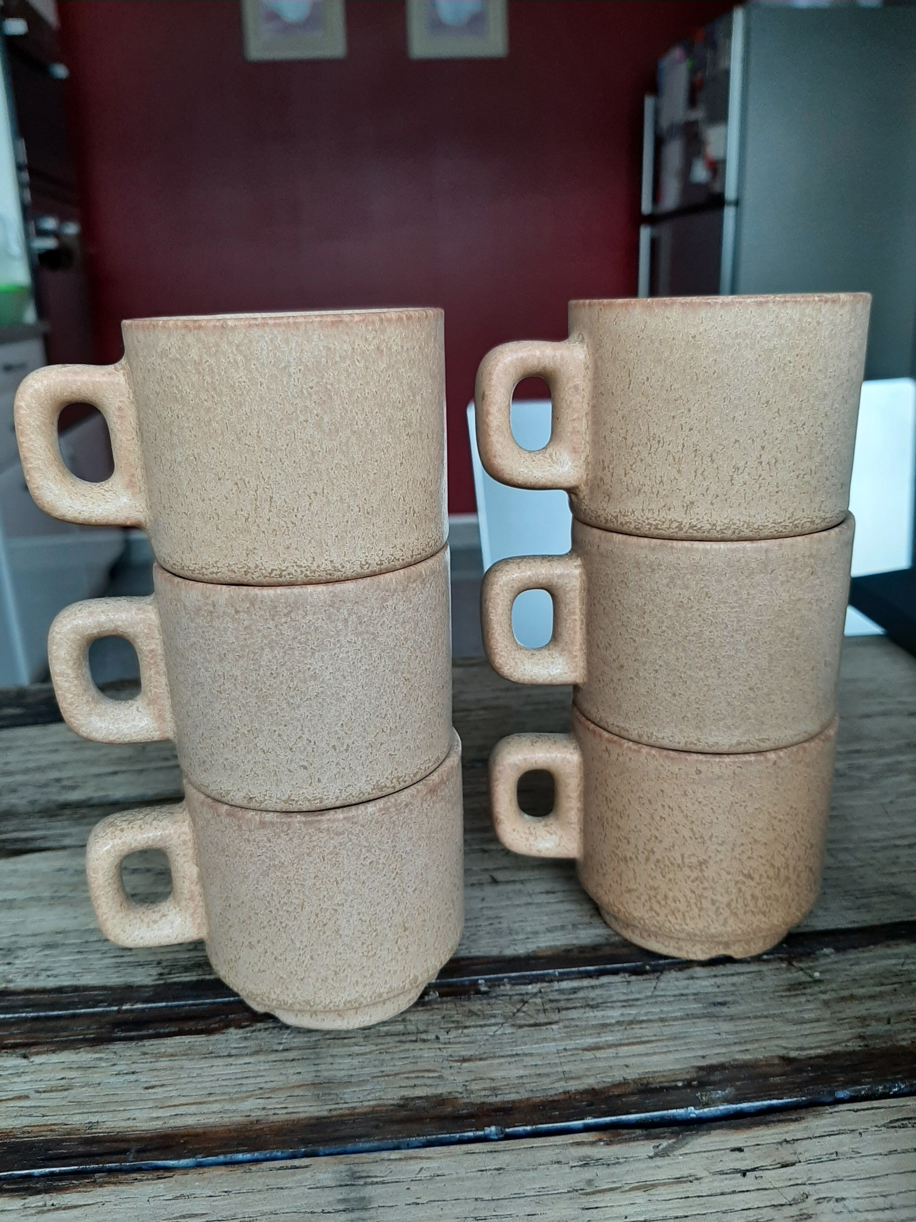 Lot 6 tasses expresso en grès