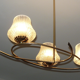 Maison Arlus 3 lights brass vintage 50s chandelier