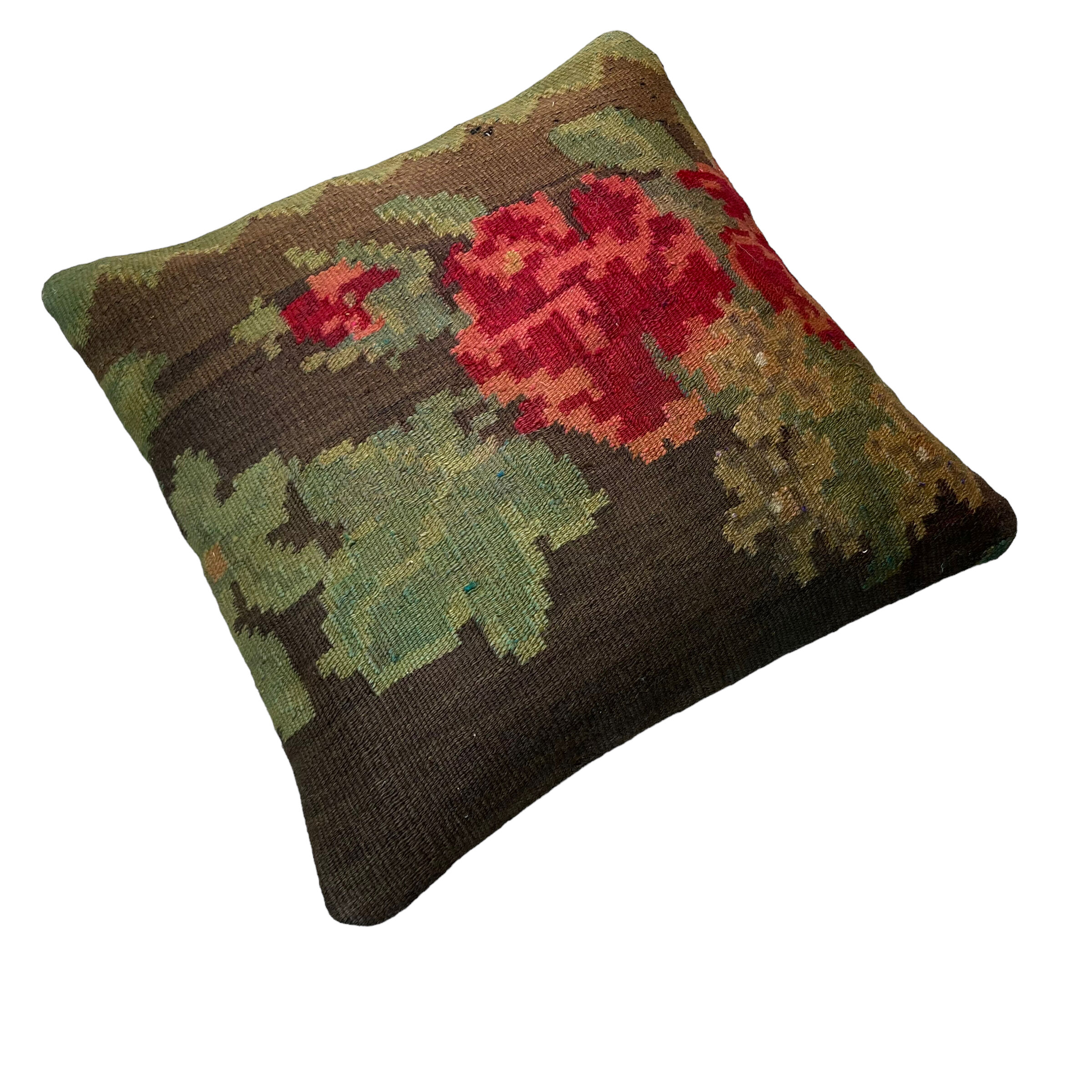 Vintage Turkish Kilim Cushion Cover , 40 x 40 cm