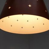 Perforated metal pendant light, mid-century design, 1960s.