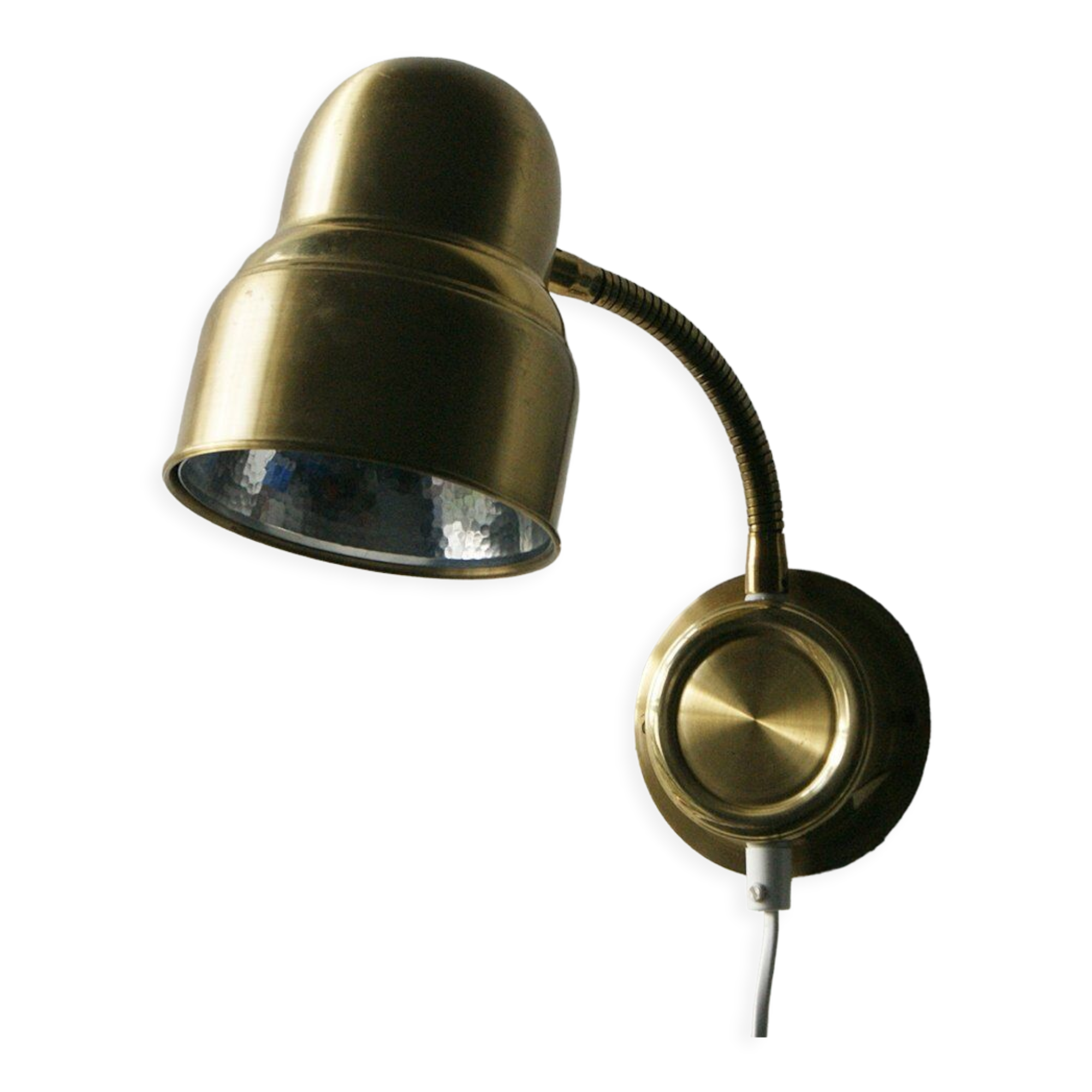 Vintage Swedish Brass Wall Lamp by Ewå Belysning, 1960s