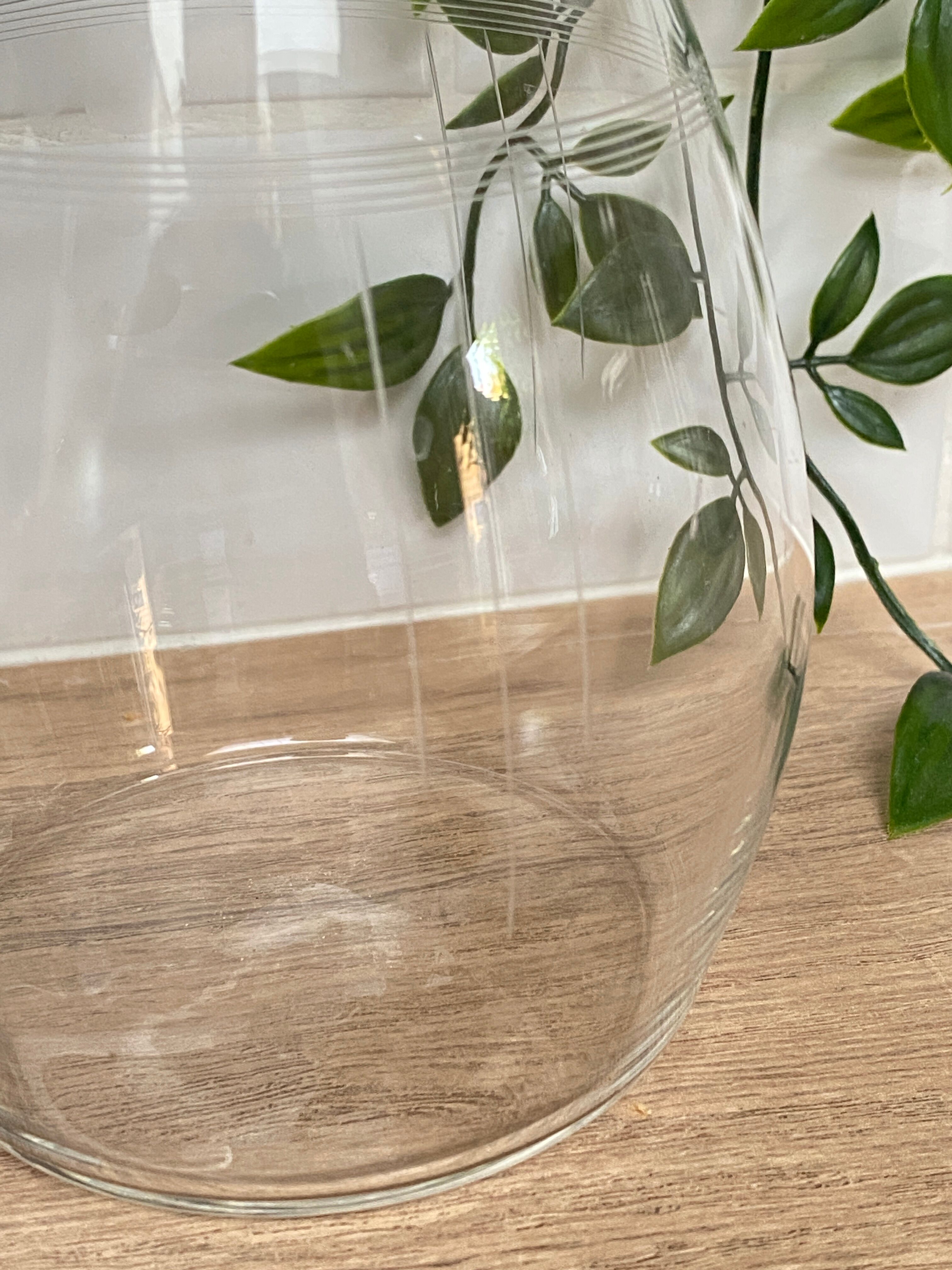Engraved glass decanter
