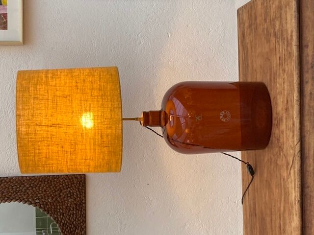 Vintage bottle lamp
