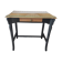 Console relookée bois & noir – style campagne chic – avec plateau verr