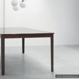 Contemporary HUG dining table by Arflex (marble/metal/oak)