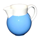 Pitcher vintage in earthenware from Villeroy & Boch Orléans blue decor 1950