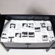 1970s low black plastic cabinet model Multiplo Harvey Guzzini Italy for Kastilia