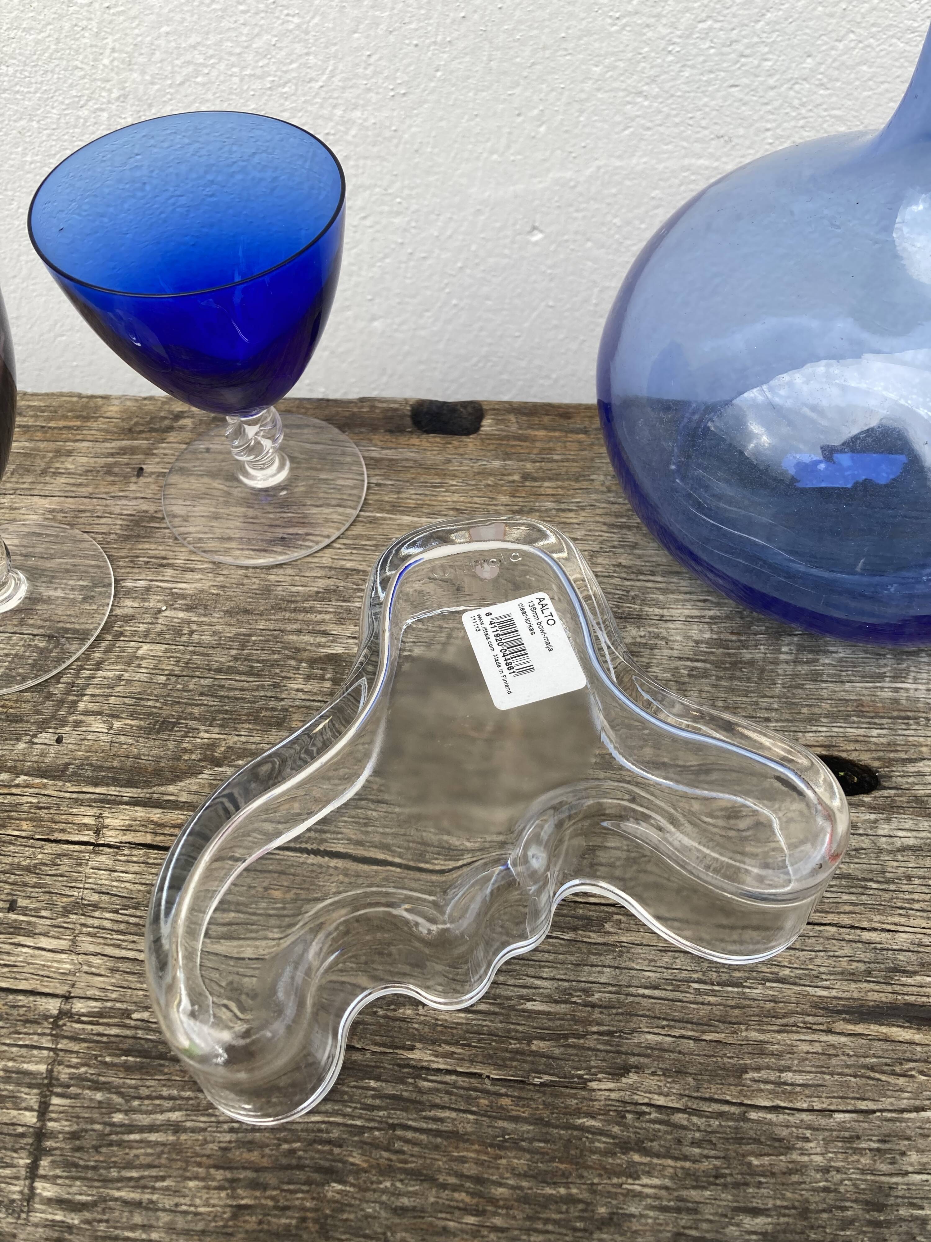 Vase scandinave Alvar Aalto en verre Iittala