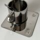Stainless steel coffee cup set with saucer and spoon – Minimalist Nordic modern design