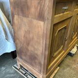Art Deco raw wood sideboard