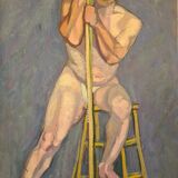 Nude study at the stool 1923