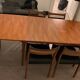 Set of 6 chairs plus table Scandinavian vintage teak 60s
