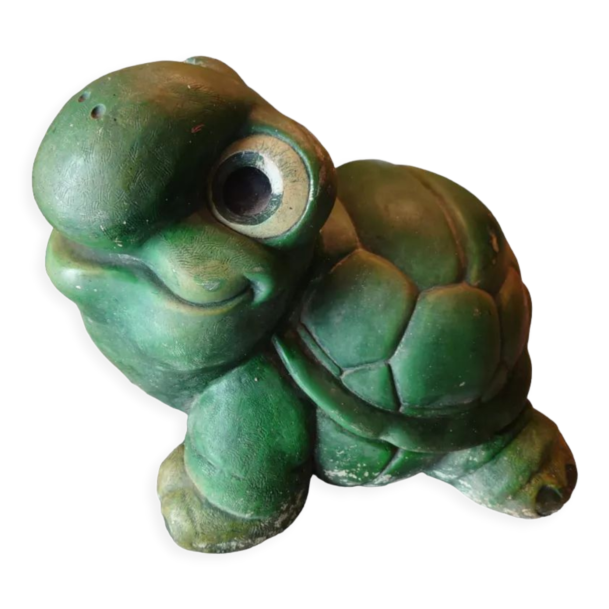 Green turtle in concrete