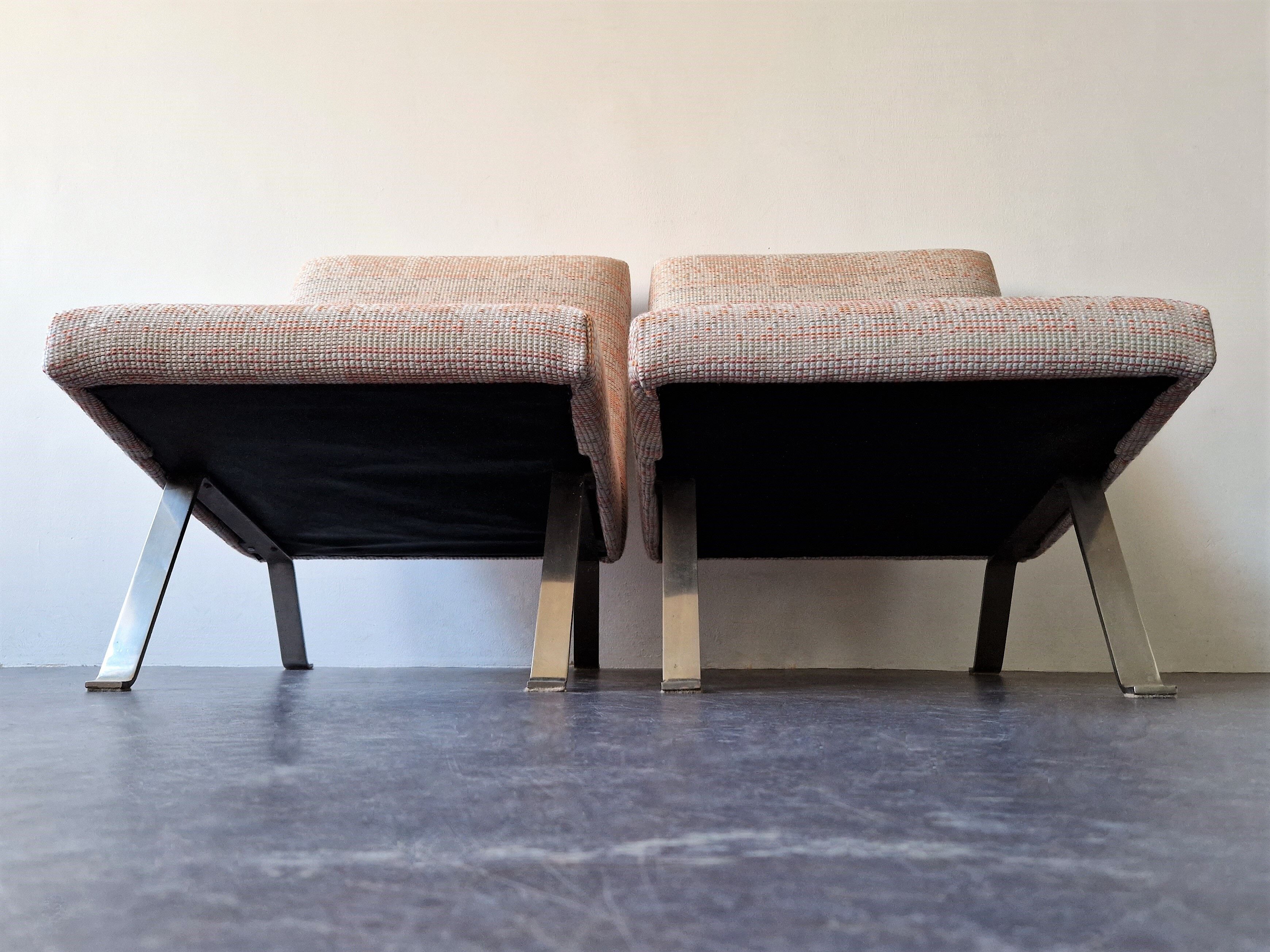 Set of 2 model 141 lounge chairs by Joseph Andre Motte by Artifort, The Netherlands 1955