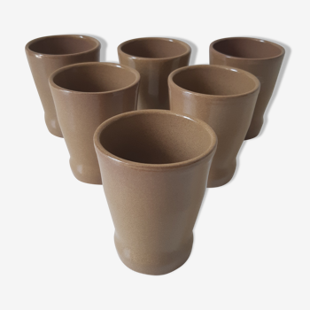 Set of 6 vintage stoneware cups
