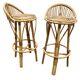 Set de 4 tabourets de bar en rotin 60, Italie